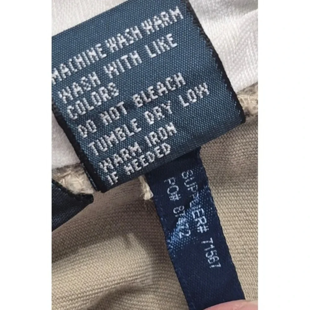 Polo Ralph‎ Lauren men's khaki Preston pants 36x32 flat front 100% Cotton preppy